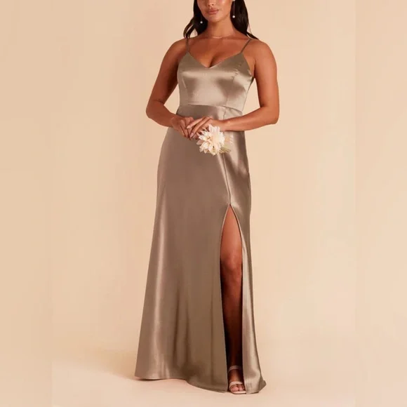 Birdy Grey | Dresses | Birdy Grey Bridesmaid Dress Shiny Satin Mocha Style  Jay M | Poshmark